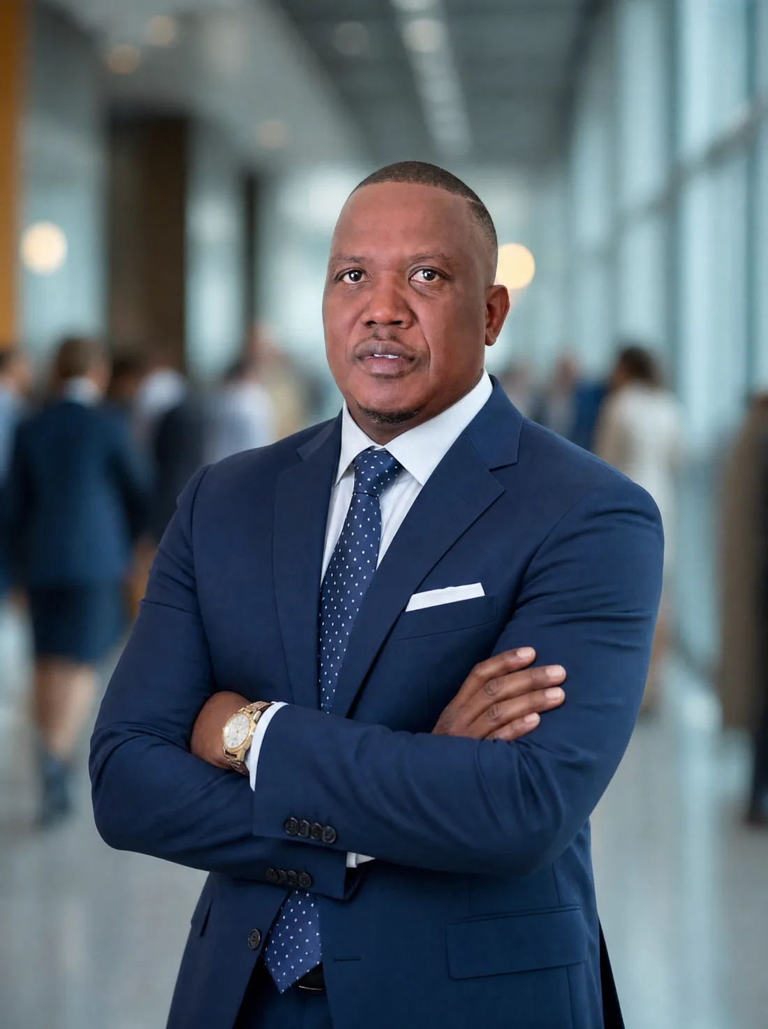 Anthony Nkumbe in a formal portrait at a leadership conference